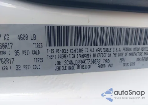 2019 Jeep Compass Latitude 4X4 из США, поврежденный, VIN 3C4NJDBB4KT714079